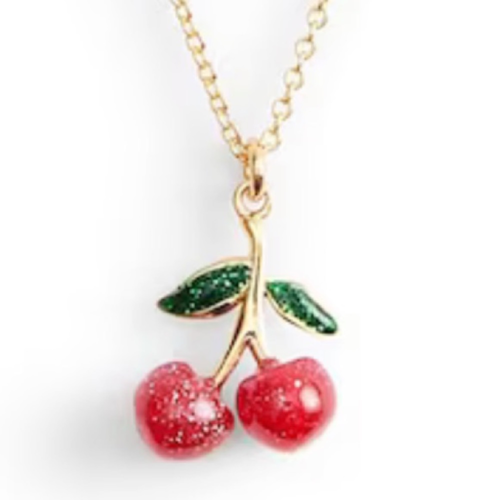 Coach cherry pendant necklace NWT JEWELRY POUCH - Picture 1 of 12